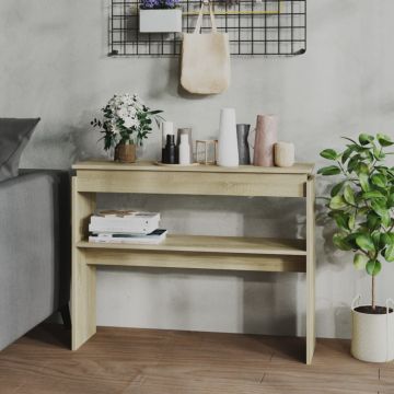 Gossi masuta consola, stejar sonoma, 102x30x80 cm, lemn prelucrat
