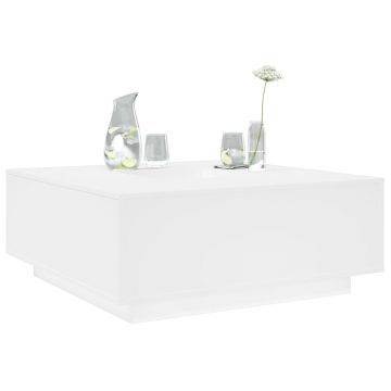 Gossi masuta de cafea alb 100x100x40 cm lemn prelucrat
