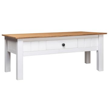 Gossi masuta de cafea alb 100x60x45 cm lemn masiv de pin gama panama