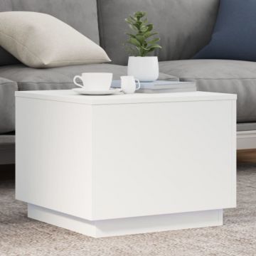 Gossi masuta de cafea cu lumini led, alb, 50x50x40 cm