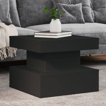 Gossi masuta de cafea cu lumini led, negru, 50x50x40 cm