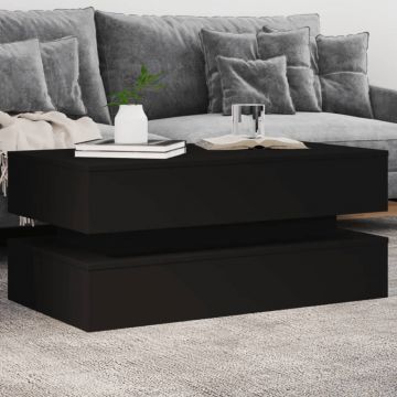 Gossi masuta de cafea cu lumini led, negru, 90x50x40 cm