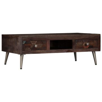Gossi masuta de cafea, 100 x 60 x 35 cm, lemn masiv reciclat