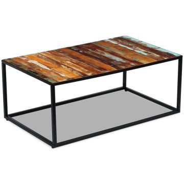 Gossi masuta de cafea, 100 x 60 x 40 cm, lemn masiv reciclat