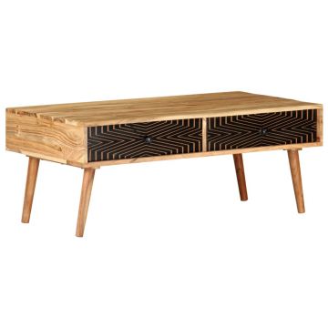 Gossi masuta de cafea, 100x50x39 cm, lemn masiv de acacia