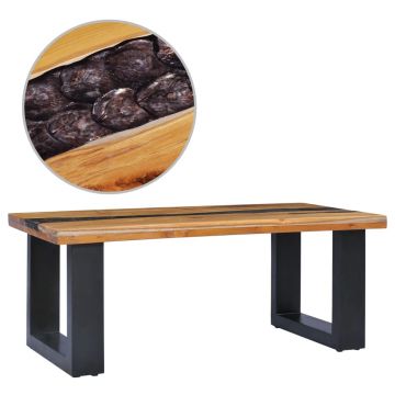 Gossi masuta de cafea, 100x50x40 cm, lemn masiv de tec si polirasina