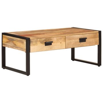 Gossi masuta de cafea, 100x54x40 cm, lemn masiv de mango si fier