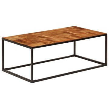 Gossi masuta de cafea, 110 x 60 x 40 cm, lemn masiv de acacia si otel