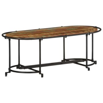 Gossi masuta de cafea, 110x55x40 cm, lemn masiv recuperat
