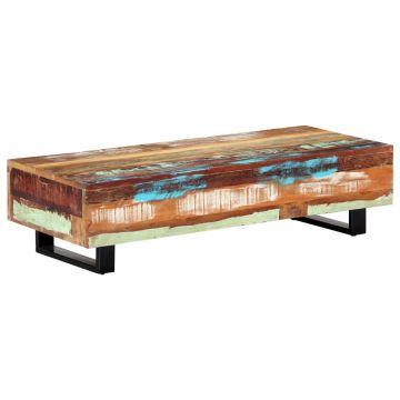 Gossi masuta de cafea, 120 x 50 x 30 cm, lemn masiv reciclat si otel