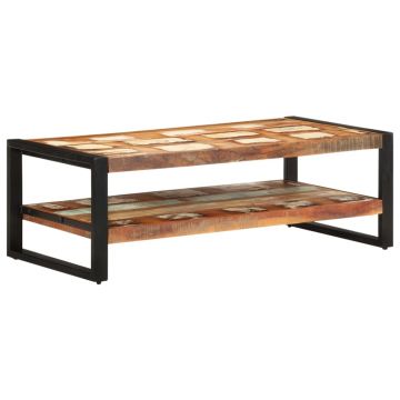 Gossi masuta de cafea, 120x60x40 cm, lemn masiv reciclat