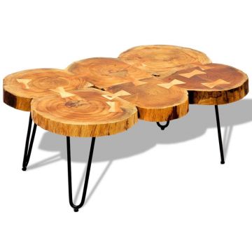Gossi masuta de cafea, 35 cm, 6 butuci, lemn masiv de sheesham