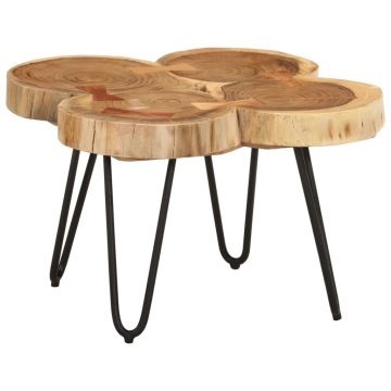 Gossi masuta de cafea, 36 cm, 4 trunchiuri, lemn masiv de acacia