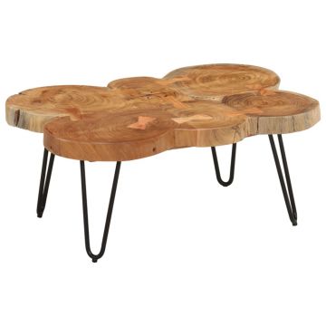 Gossi masuta de cafea, 36 cm, 6 trunchiuri, lemn masiv de acacia