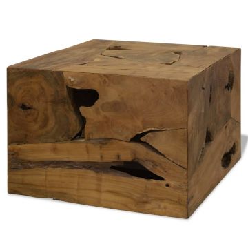 Gossi masuta de cafea, 50 x 50 x 35 cm, lemn de tec natural, maro
