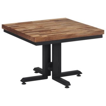 Gossi masuta de cafea, 55x55x40 cm, lemn masiv de tec reciclat