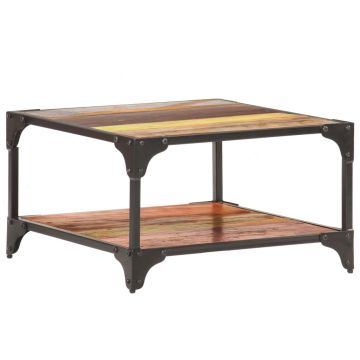 Gossi masuta de cafea, 60 x 60 x 35 cm, lemn masiv reciclat