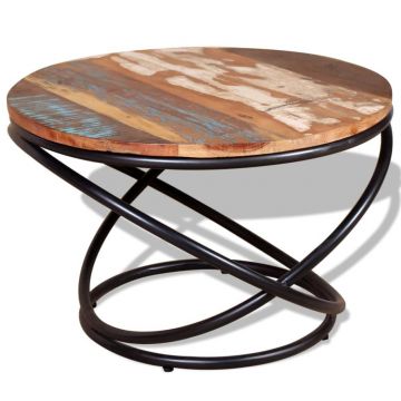 Gossi masuta de cafea, 60 x 60 x 40 cm, lemn masiv reciclat