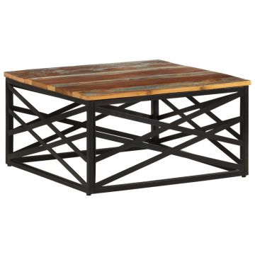 Gossi masuta de cafea, 68x68x35 cm, lemn masiv reciclat