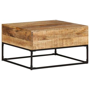 Gossi masuta de cafea, 68x68x41 cm, lemn de mango nefinisat