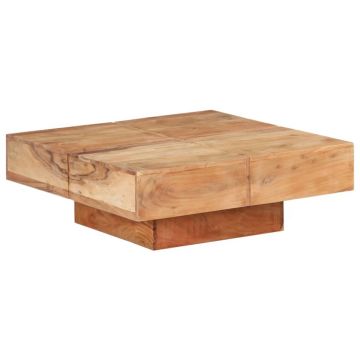 Gossi masuta de cafea, 80x80x28 cm, lemn masiv de acacia