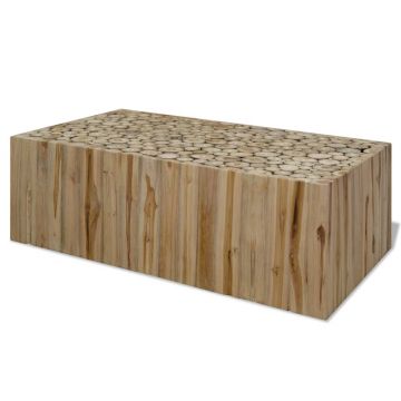 Gossi masuta de cafea, 90x50x30 cm, tec natural
