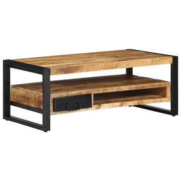 Gossi masuta de cafea, 90x50x36 cm, lemn masiv de mango brut