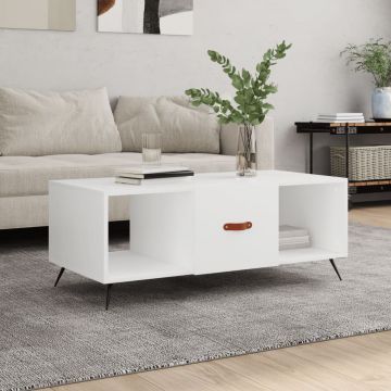 Gossi masuta de cafea, alb, 102x50x40 cm, lemn compozit