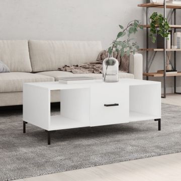 Gossi masuta de cafea, alb, 102x50x40 cm, lemn compozit