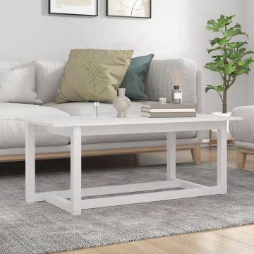 Gossi masuta de cafea, alb, 110x55x45 cm, lemn masiv de pin
