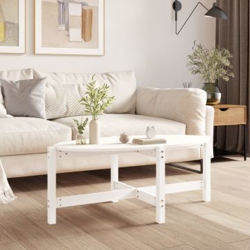 Gossi masuta de cafea, alb, 118x63x45 cm, lemn masiv de pin