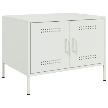 Gossi masuta de cafea, alb, 68x50x50,5 cm, otel laminat la rece
