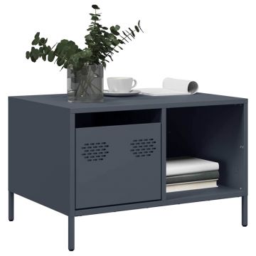 Gossi masuta de cafea, antracit, 68,5x50x43,5cm, otel laminat la rece