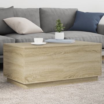 Gossi masuta de cafea cu lumini led, stejar sonoma, 90x50x40 cm