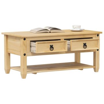 Gossi masuta de cafea cu sertare corona, 100x48x45 cm, lemn masiv pin