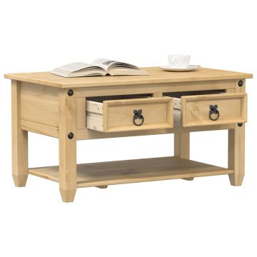 Gossi masuta de cafea cu sertare corona, 85x50x45 cm, lemn masiv pin