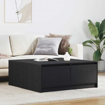 Gossi masuta de cafea cu sertare stejar negru 100x100x40 cm