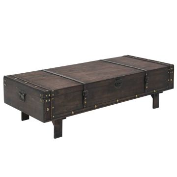 Gossi masuta de cafea din lemn masiv, stil vintage, 120 x 55 x 35 cm