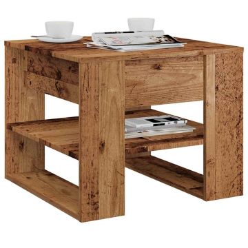 Gossi masuta de cafea din lemn vechi 55,5x55x45 cm lemn de prelucrare