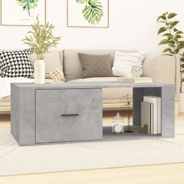 Gossi masuta de cafea, gri beton, 100x50,5x35 cm, lemn compozit