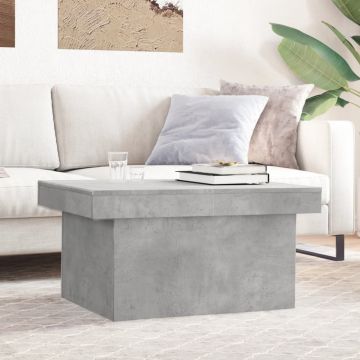 Gossi masuta de cafea, gri beton, 100x55x40 cm, lemn prelucrat