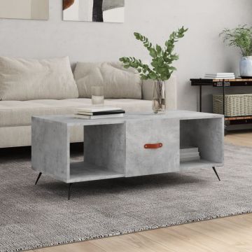 Gossi masuta de cafea, gri beton, 102x50x40 cm, lemn prelucrat