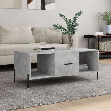 Gossi masuta de cafea, gri beton, 102x50x40 cm, lemn prelucrat