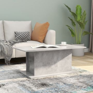 Gossi masuta de cafea, gri beton, 102x55,5x40 cm, lemn prelucrat