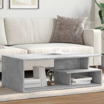 Gossi masuta de cafea, gri beton, 102x55x35 cm, lemn prelucrat