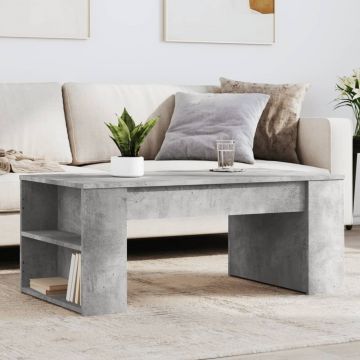 Gossi masuta de cafea, gri beton, 102x55x42 cm, lemn prelucrat