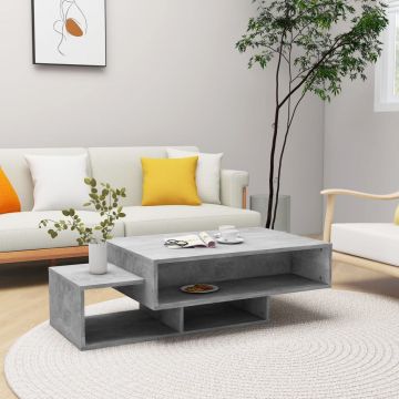 Gossi masuta de cafea, gri beton, 105x55x32 cm, lemn prelucrat