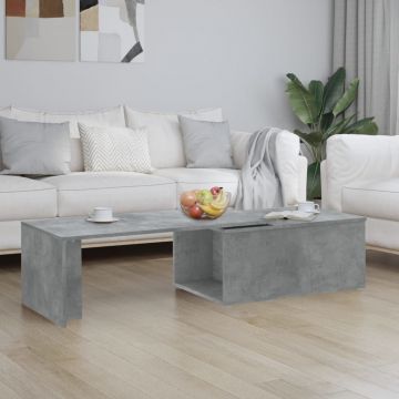 Gossi masuta de cafea, gri beton, 150 x 50 x 35 cm, lemn prelucrat