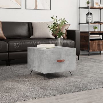 Gossi masuta de cafea, gri beton, 50x50x40 cm, lemn compozit