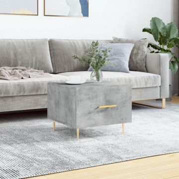 Gossi masuta de cafea, gri beton, 50x50x40 cm, lemn compozit